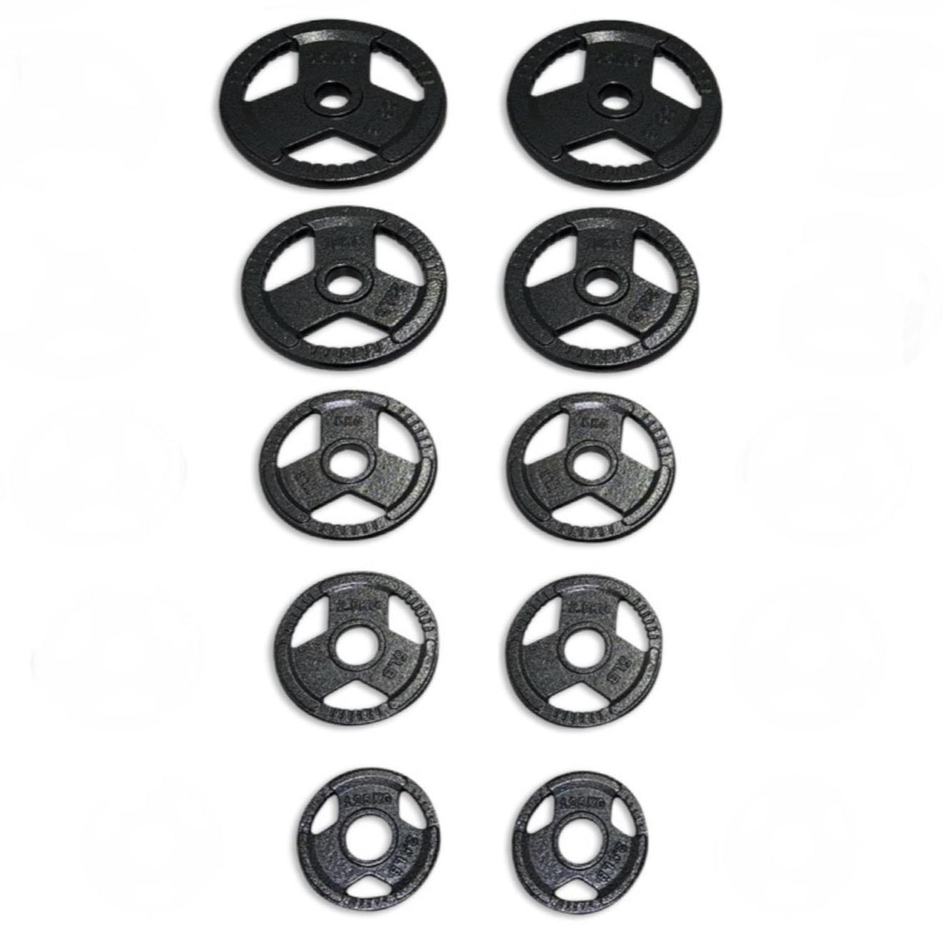 67.5kg Cast Iron Tri-Grip Plates Set