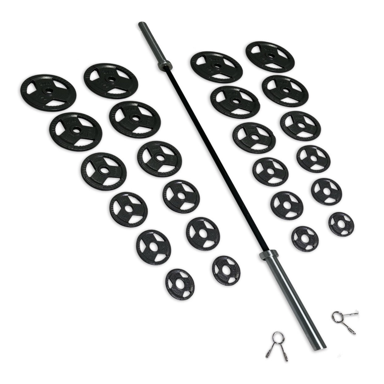235kg Cast Iron Tri-Grip Barbell Set