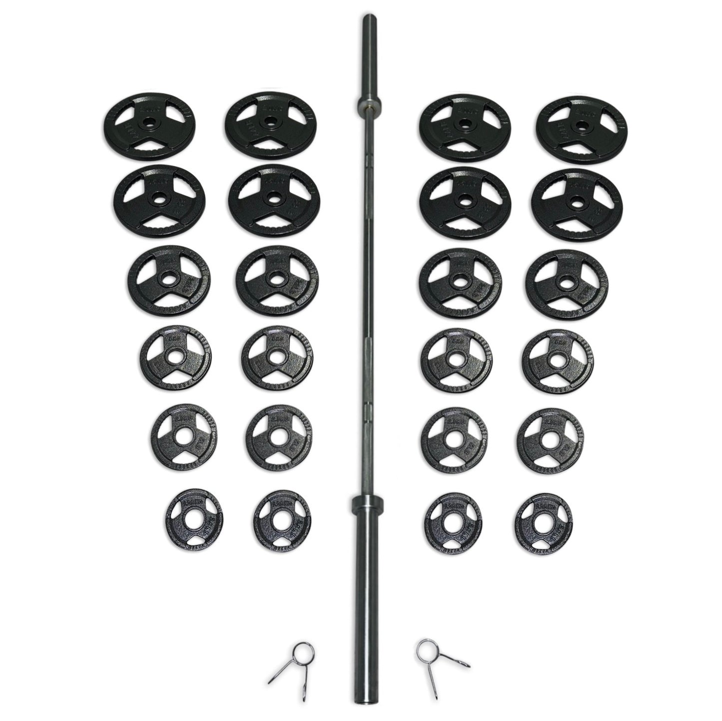 235kg Cast Iron Tri-Grip Barbell Set