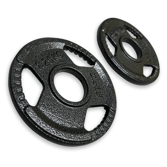2x 1.25kg Cast Iron Tri-Grip Plates