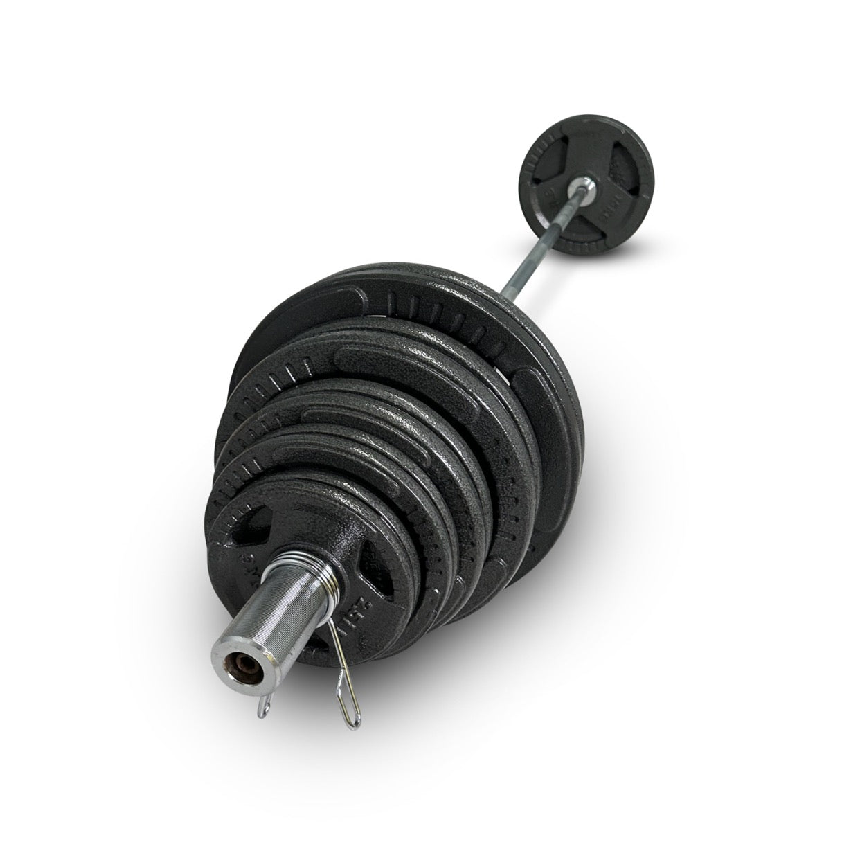 155kg Cast Iron Tri-Grip Barbell Set