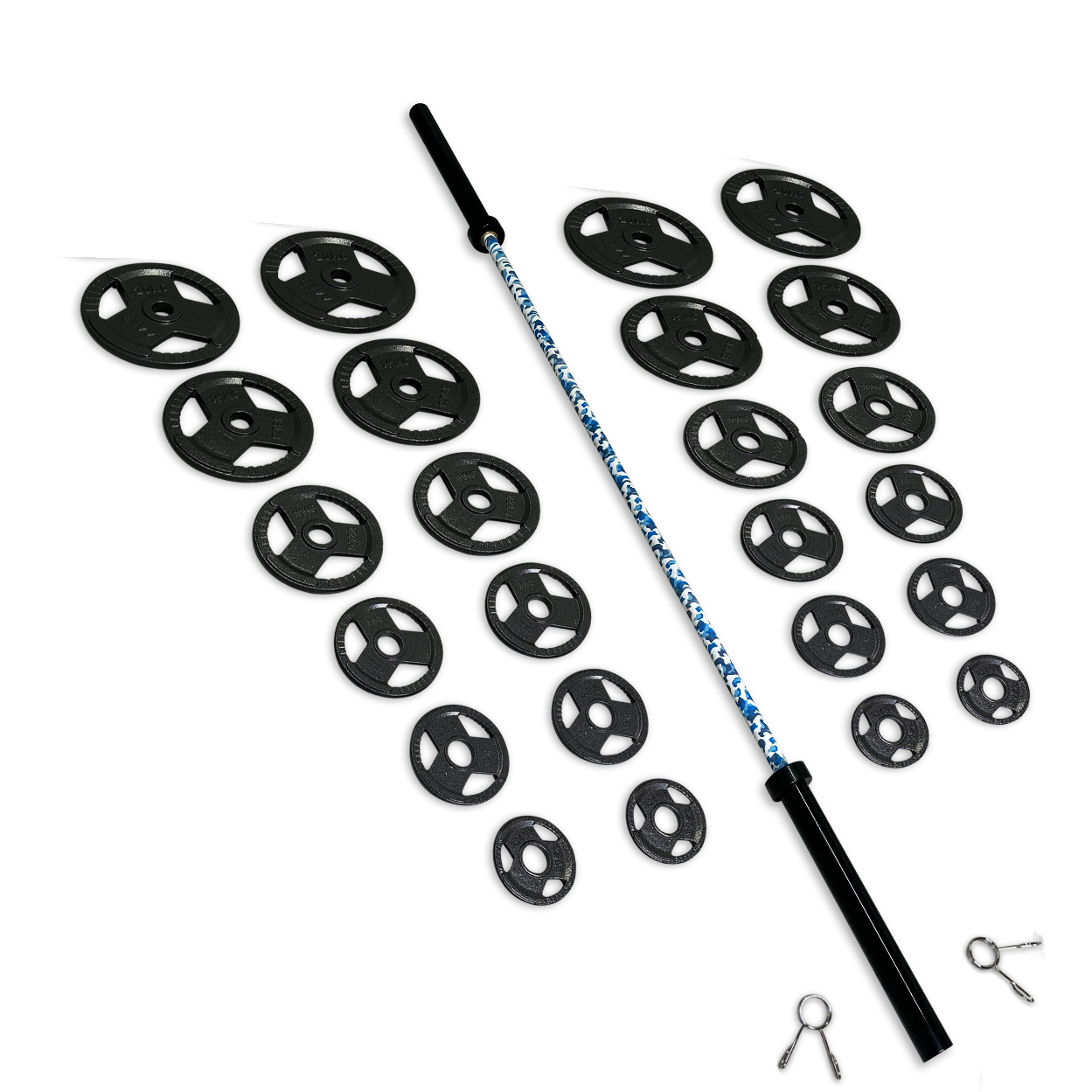 235kg Cast Iron Tri-Grip Barbell Set