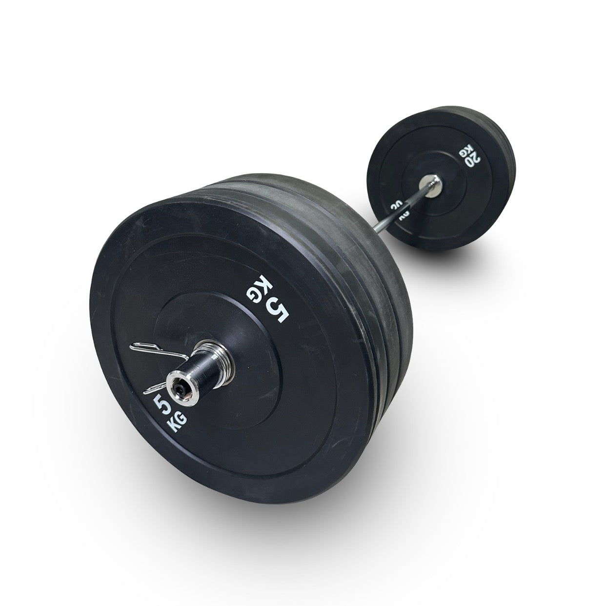 108-120kg Bumper Barbell Set