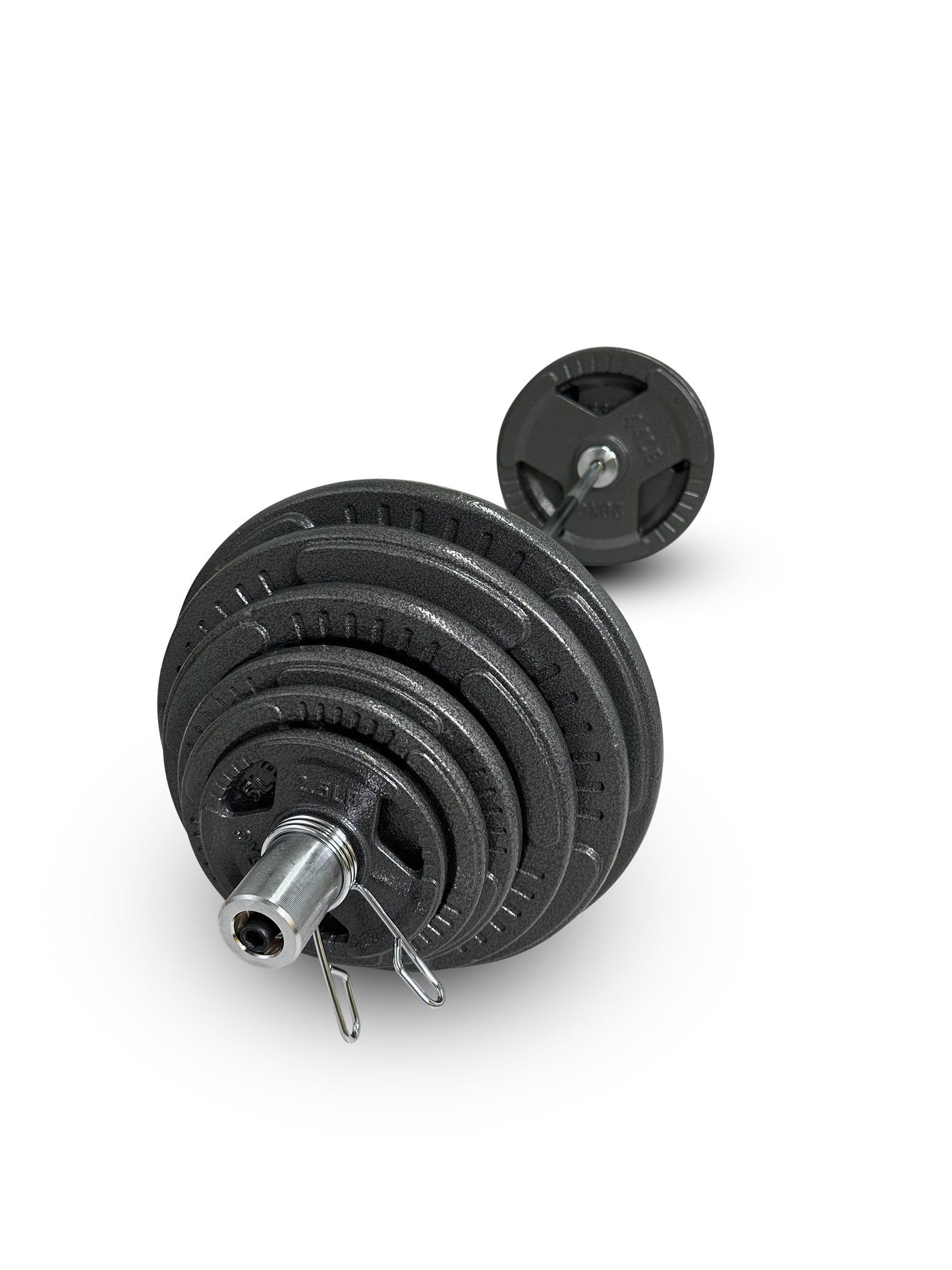 165-177.5kg Cast Iron Tri-Grip Barbell Set