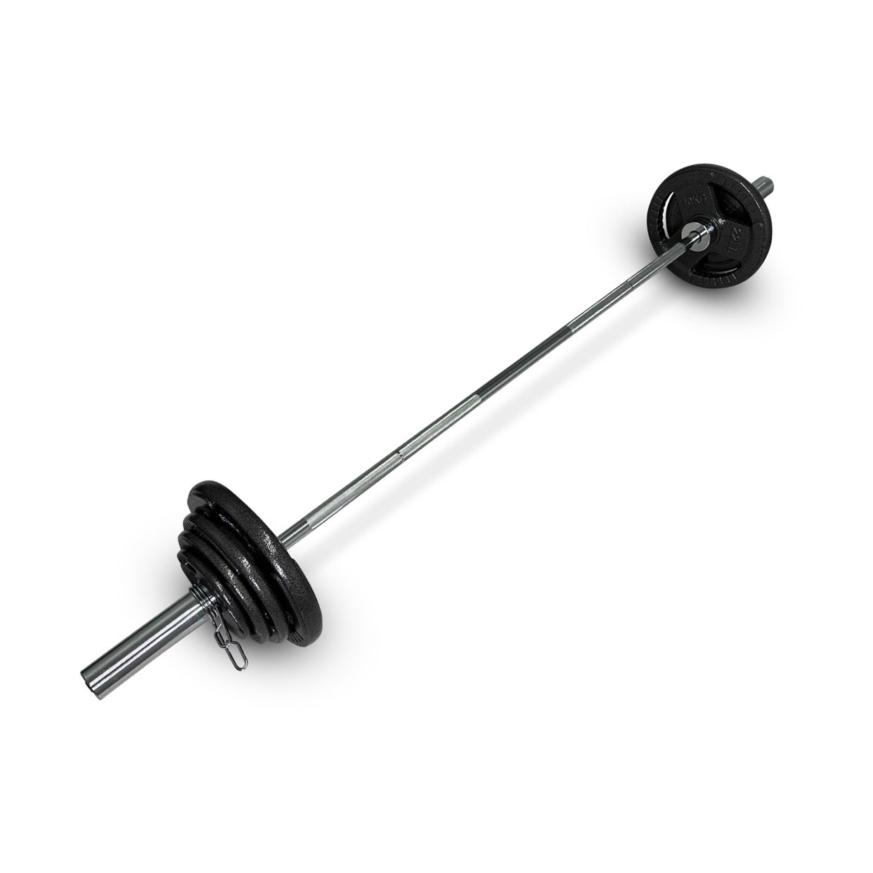45-57.5kg Cast Iron Tri-Grip Barbell Set