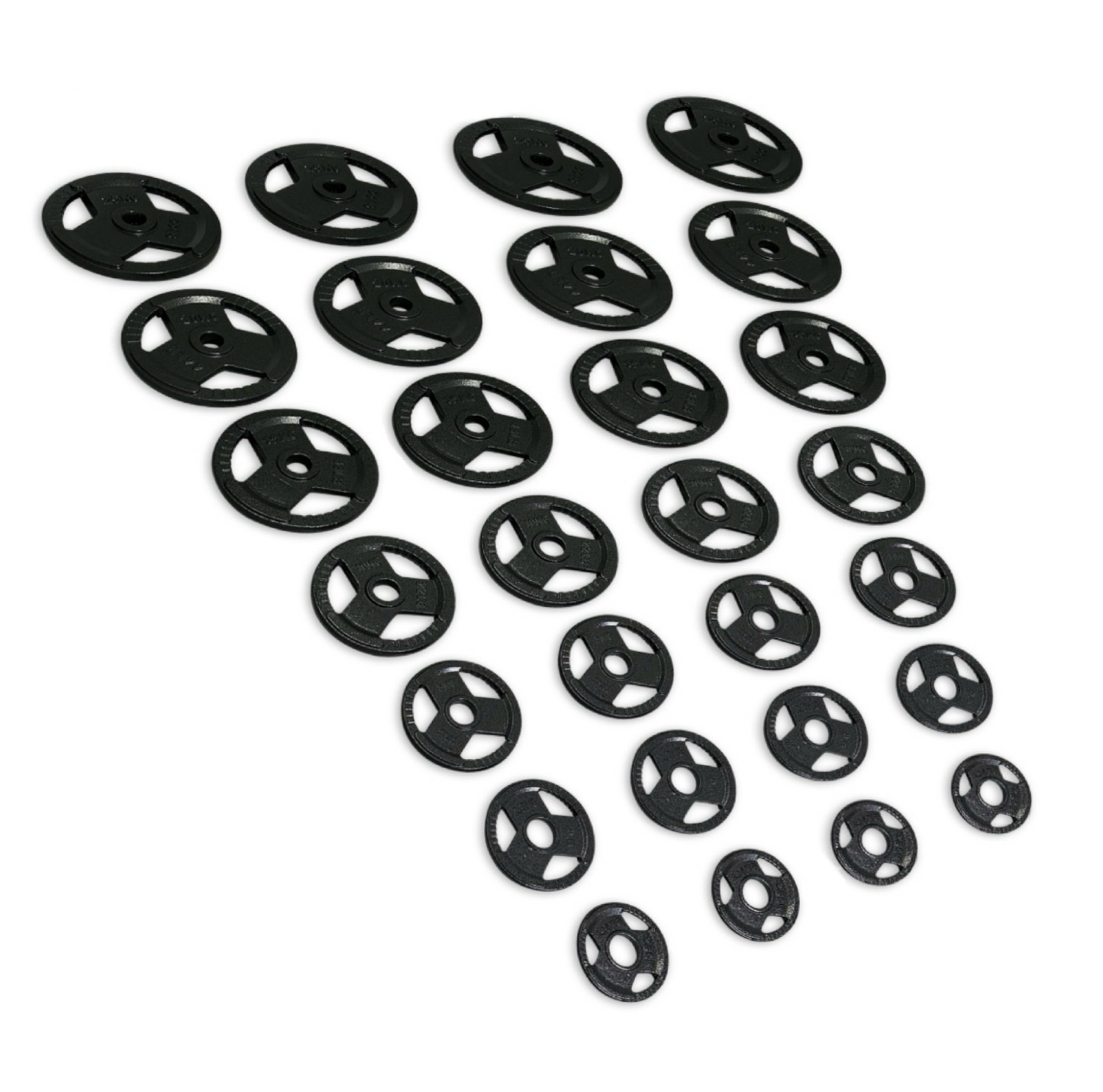 315kg Cast Iron Tri-Grip Plates Set