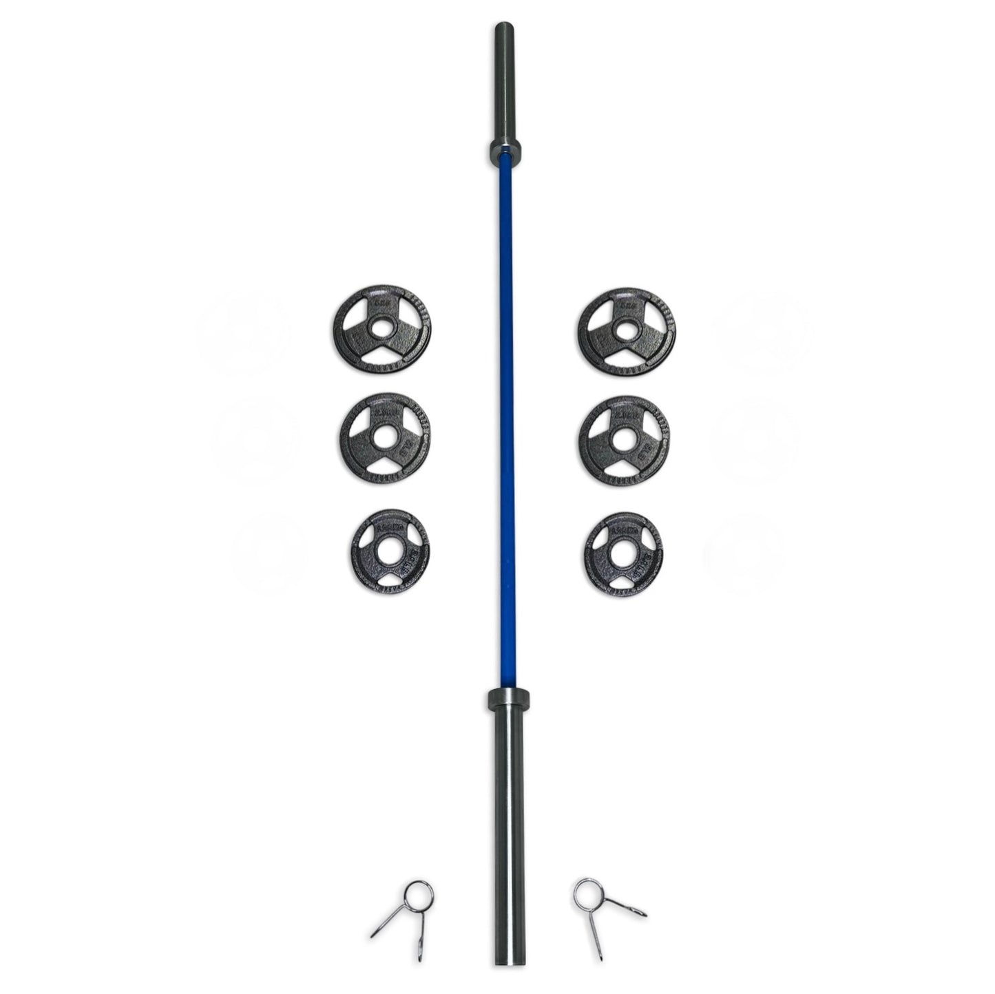 25-37.5kg Cast Iron Tri-Grip Barbell Set