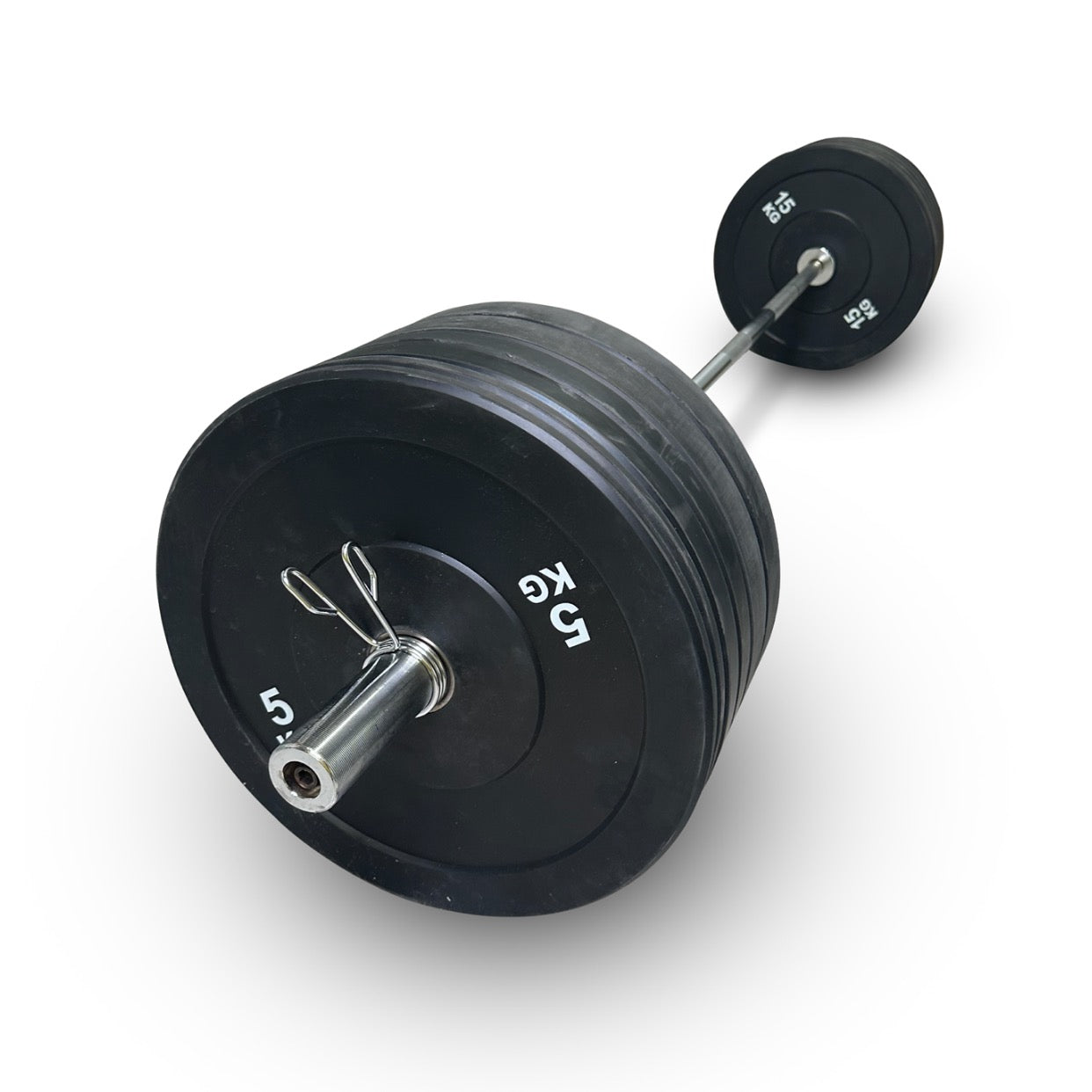 128-140kg Bumper Barbell Set