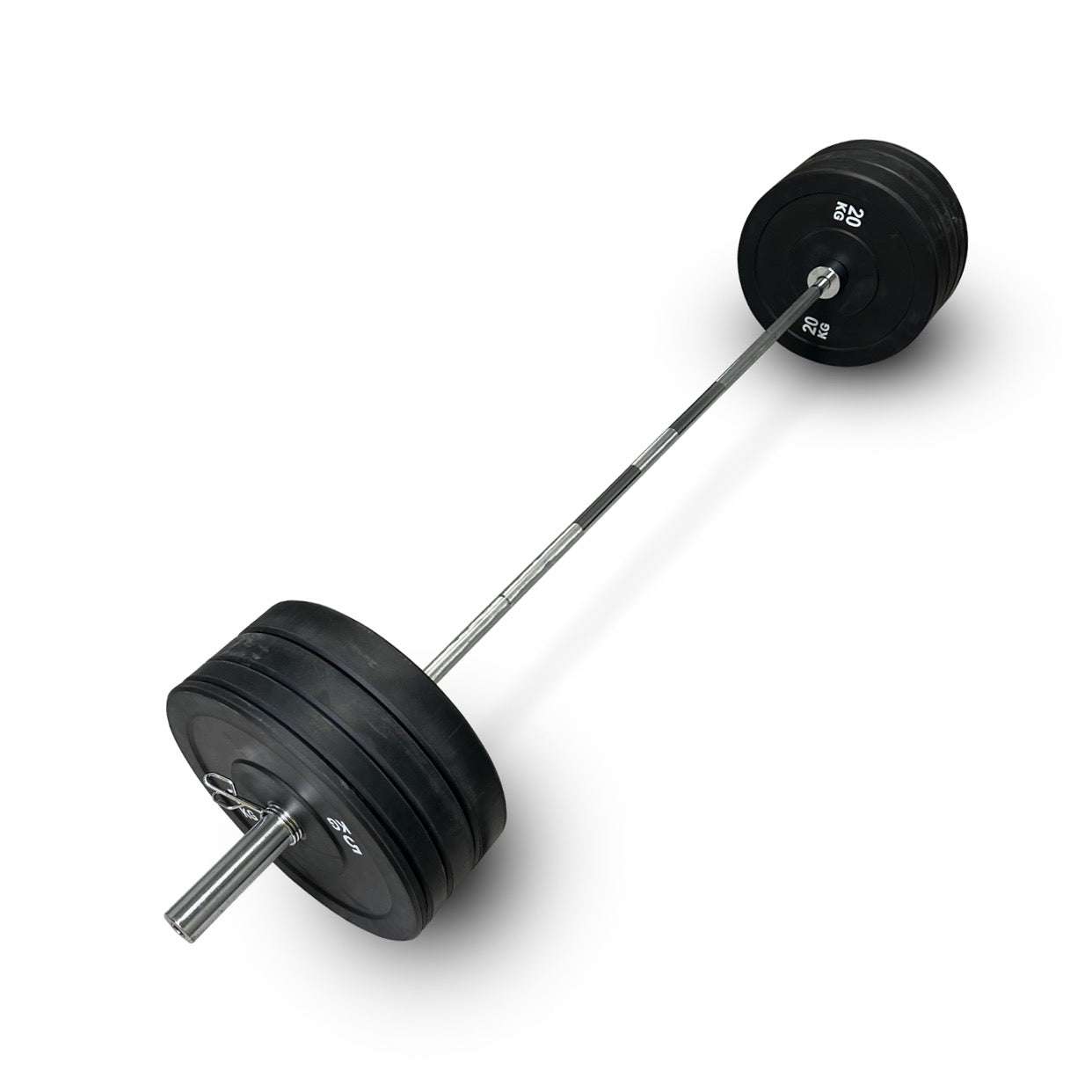 108-120kg Bumper Barbell Set
