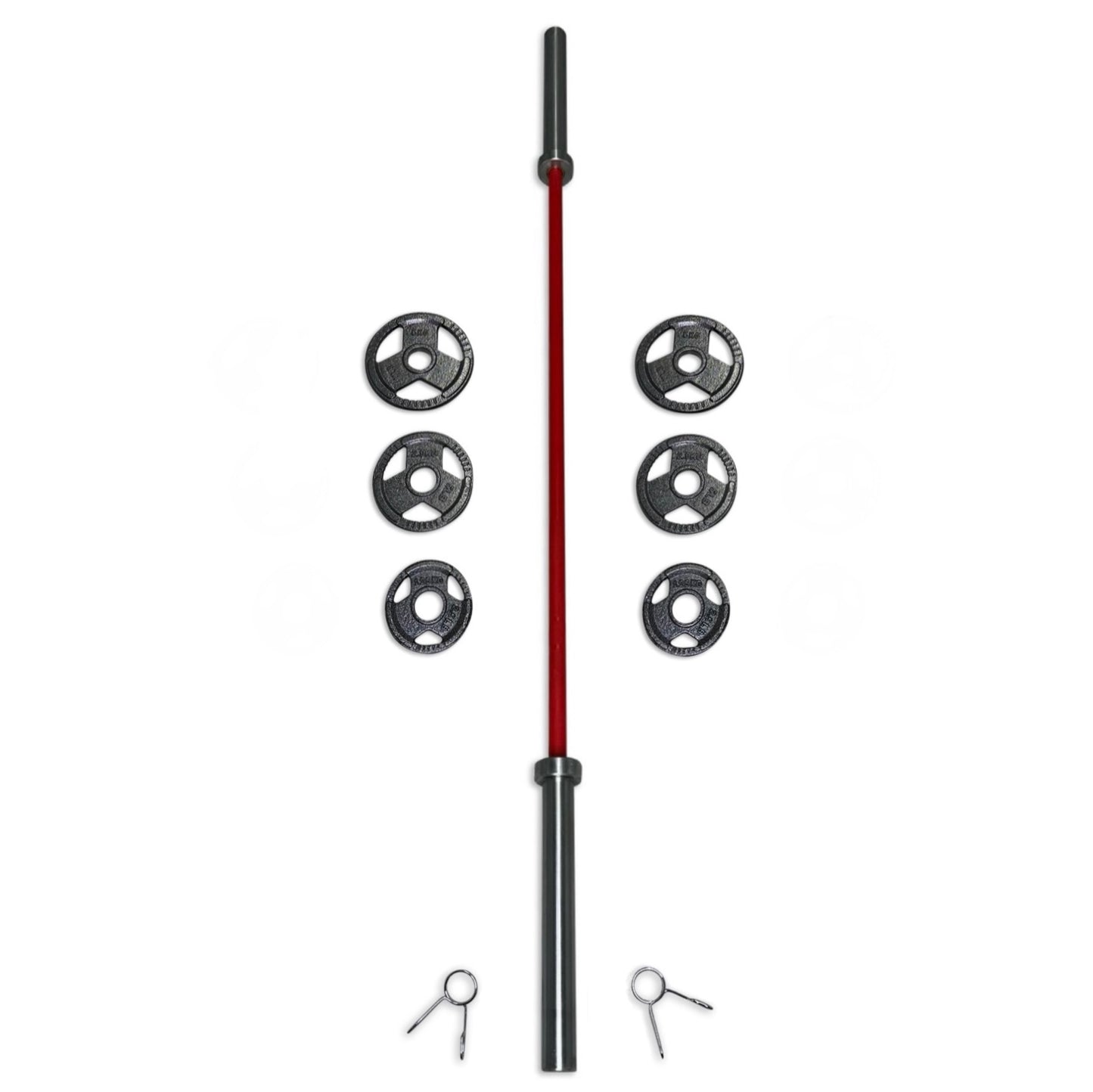 25-37.5kg Cast Iron Tri-Grip Barbell Set