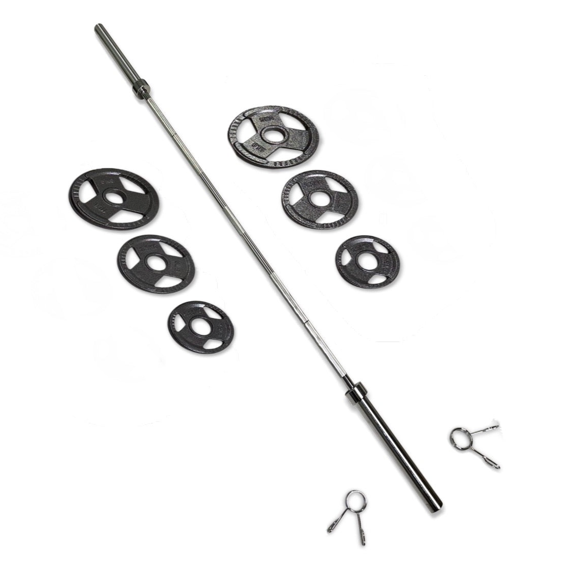 25-37.5kg Cast Iron Tri-Grip Barbell Set