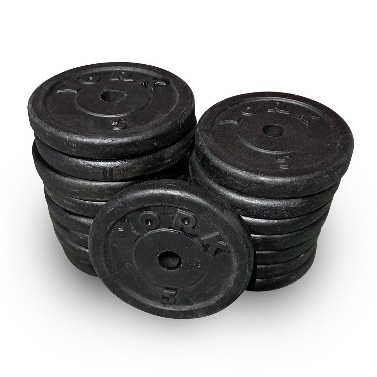 2x5kg York Cast Iron Plates