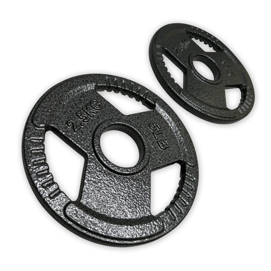 2x 2.5kg Cast Iron Tri-Grip Plates