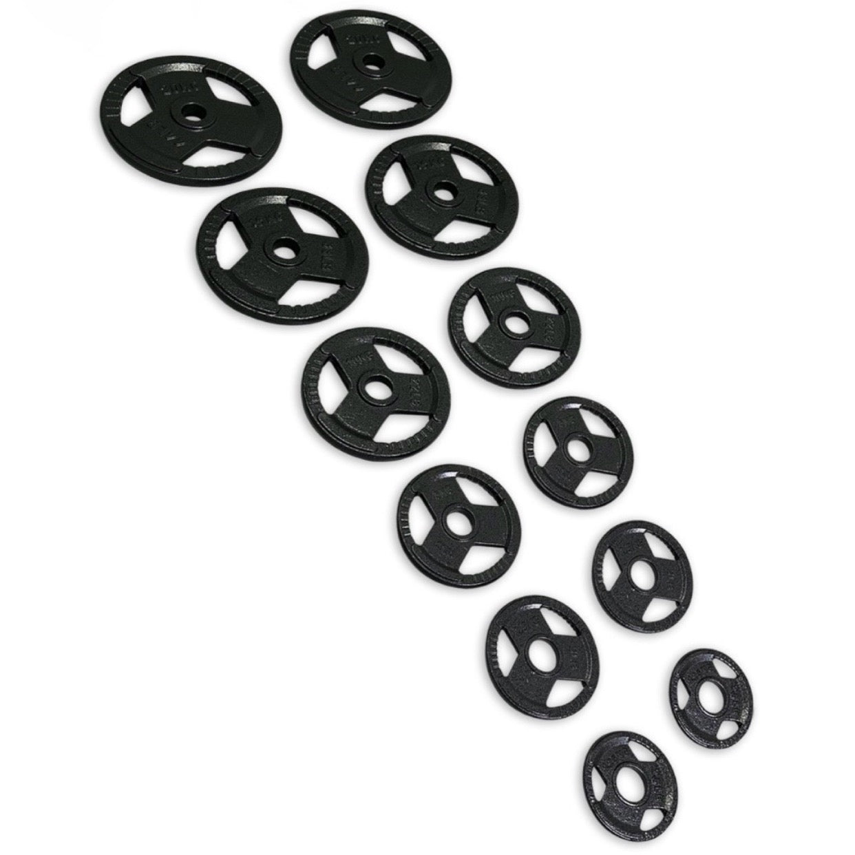 107.5kg Cast Iron Tri-Grip Plates Set