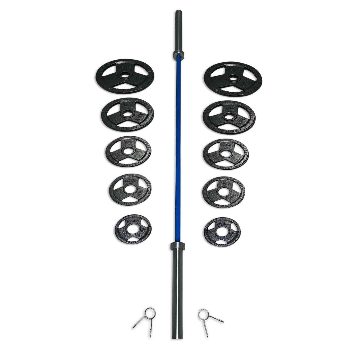 75-87.5kg Cast Iron Tri-Grip Barbell Set
