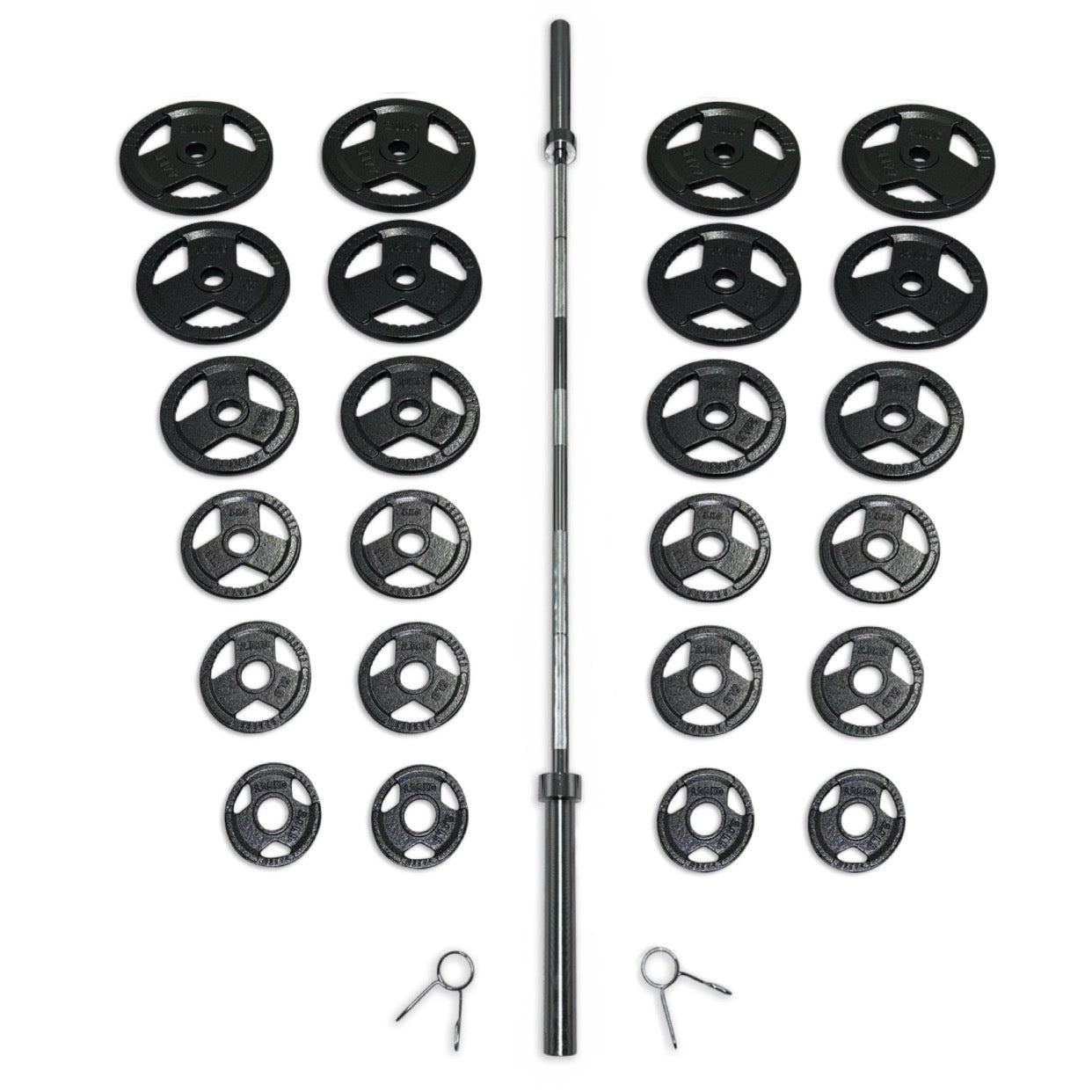 235kg Cast Iron Tri-Grip Barbell Set