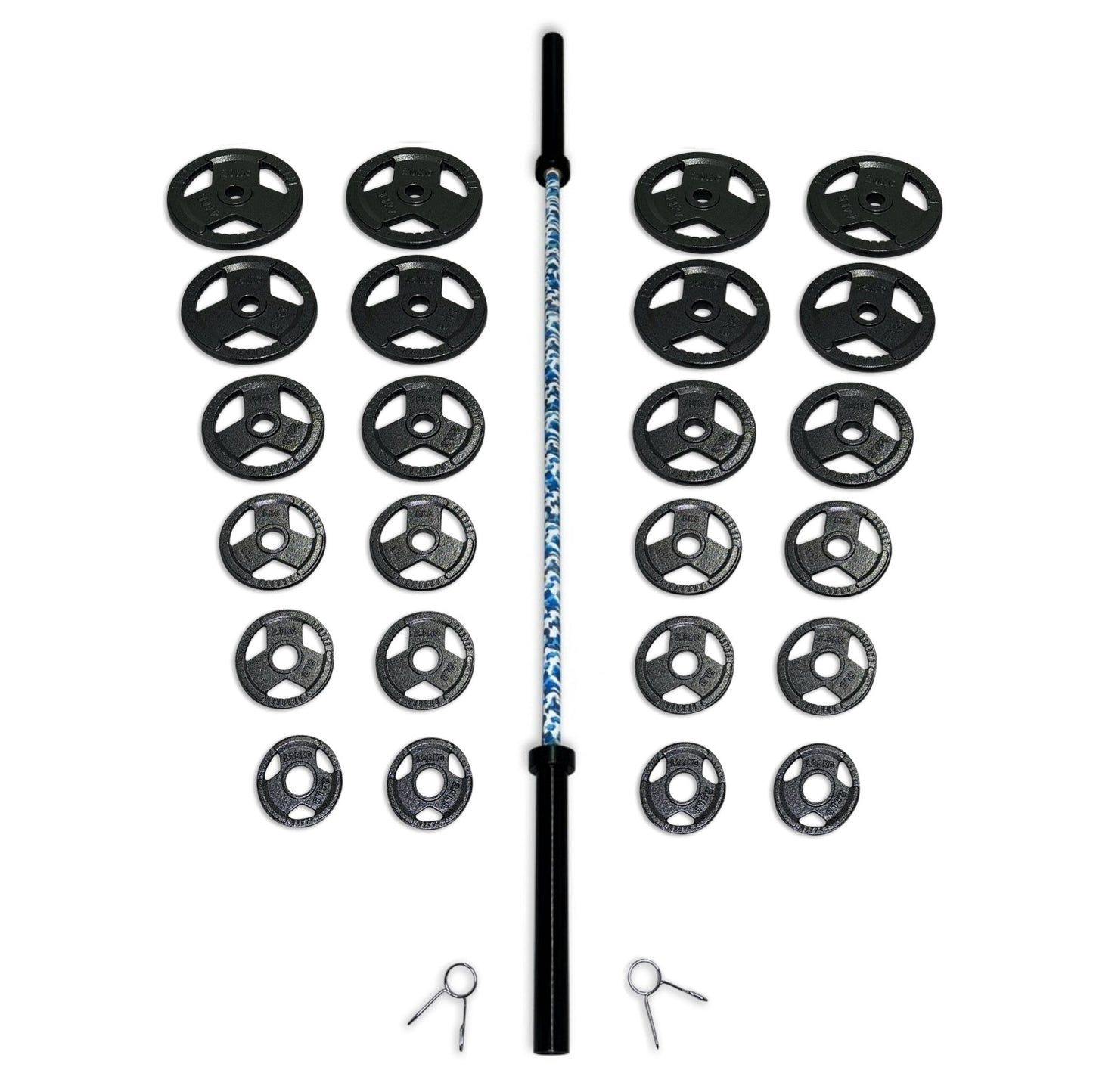 235kg Cast Iron Tri-Grip Barbell Set