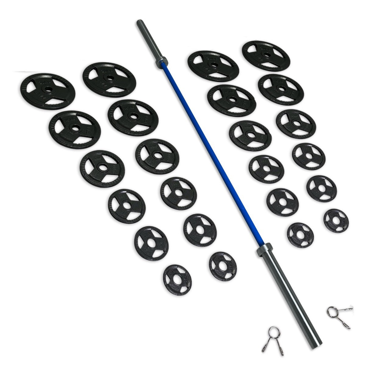 235kg Cast Iron Tri-Grip Barbell Set