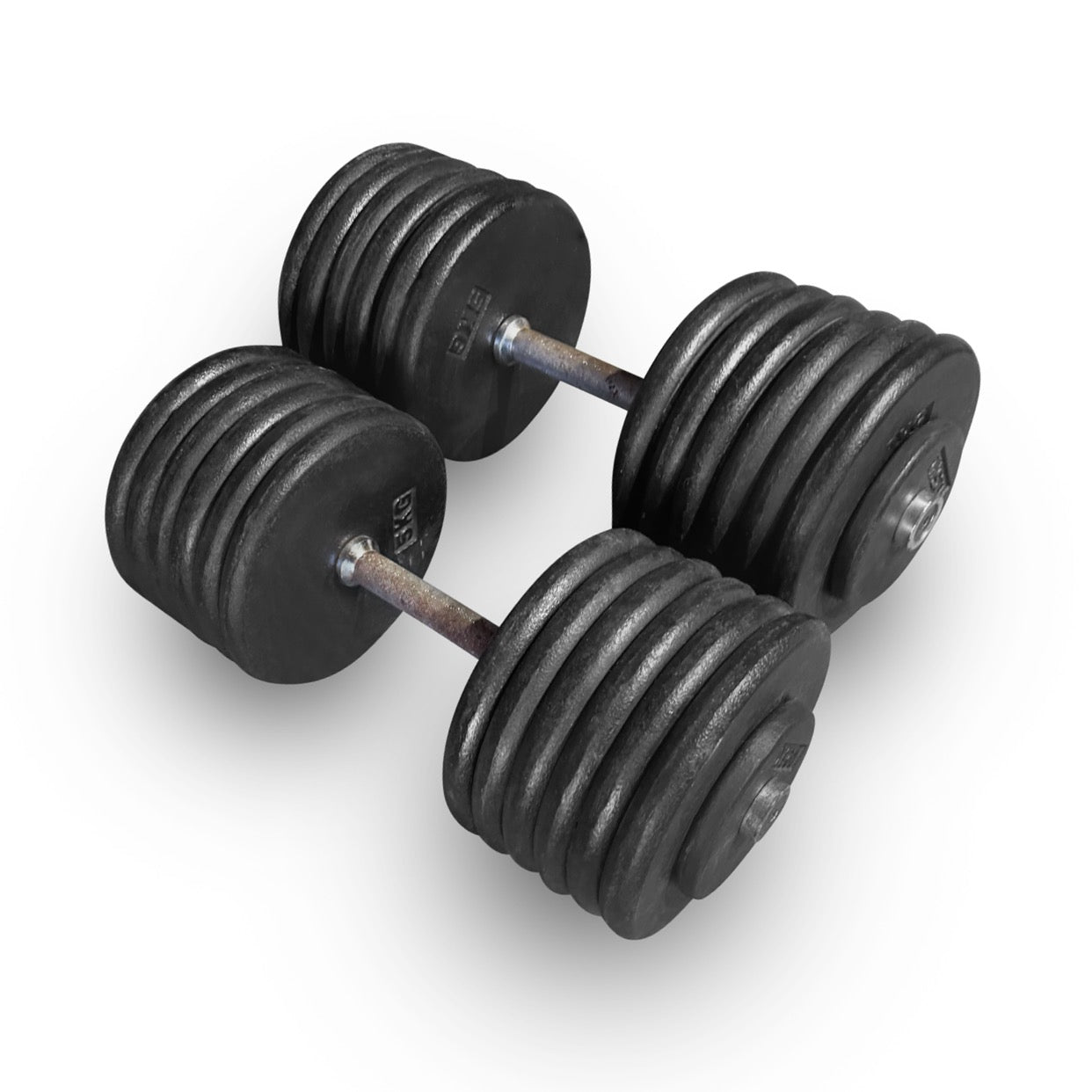 2x 62.5kg Pro-Style Dumbbells