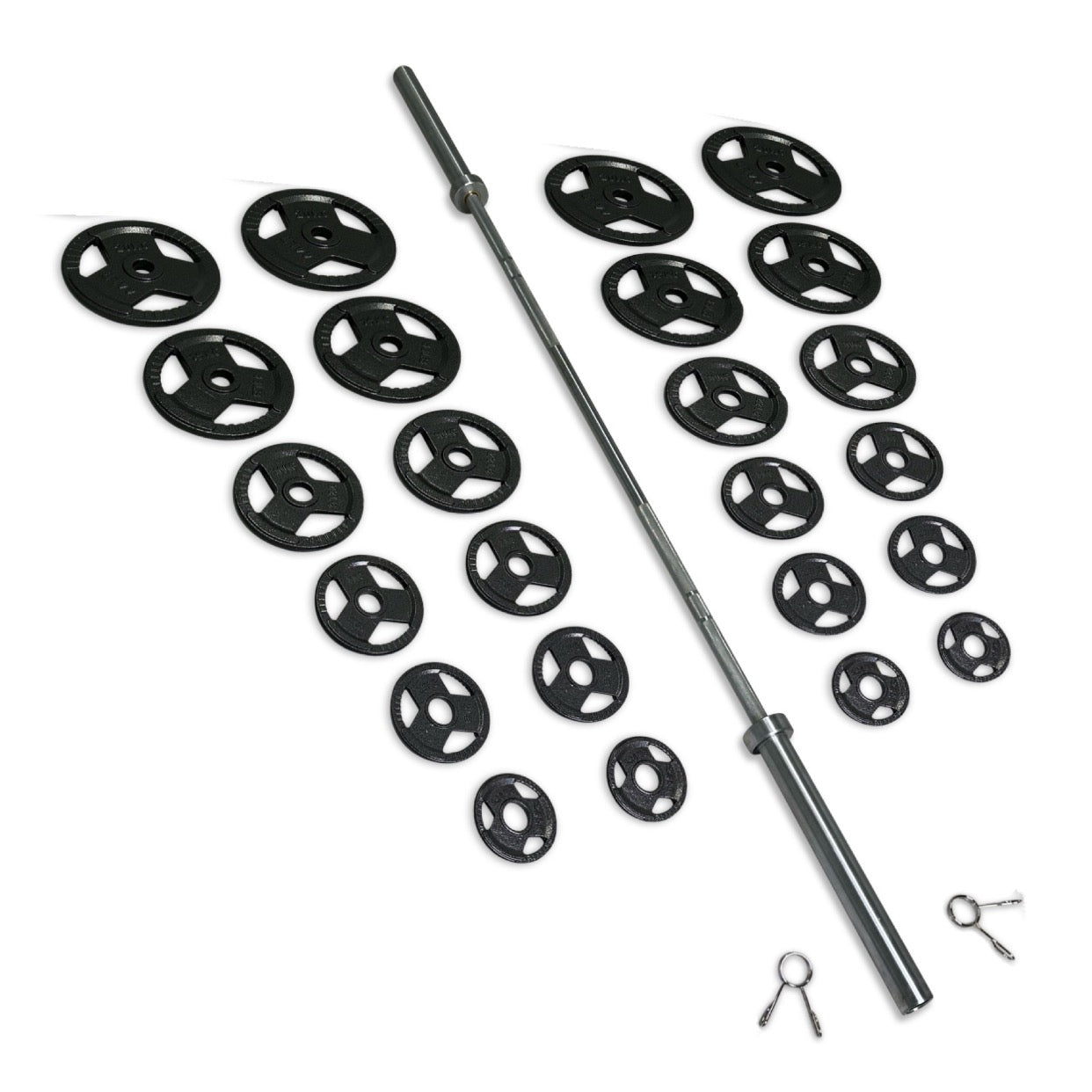 235kg Cast Iron Tri-Grip Barbell Set