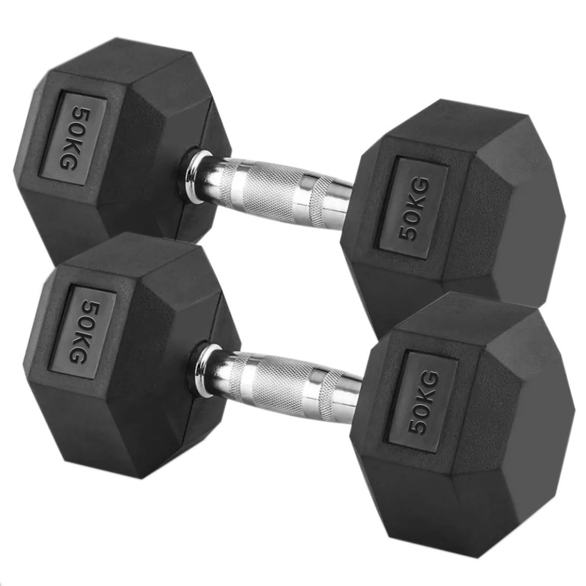 10-50kg Hex Dumbbell Set (10kg increments)