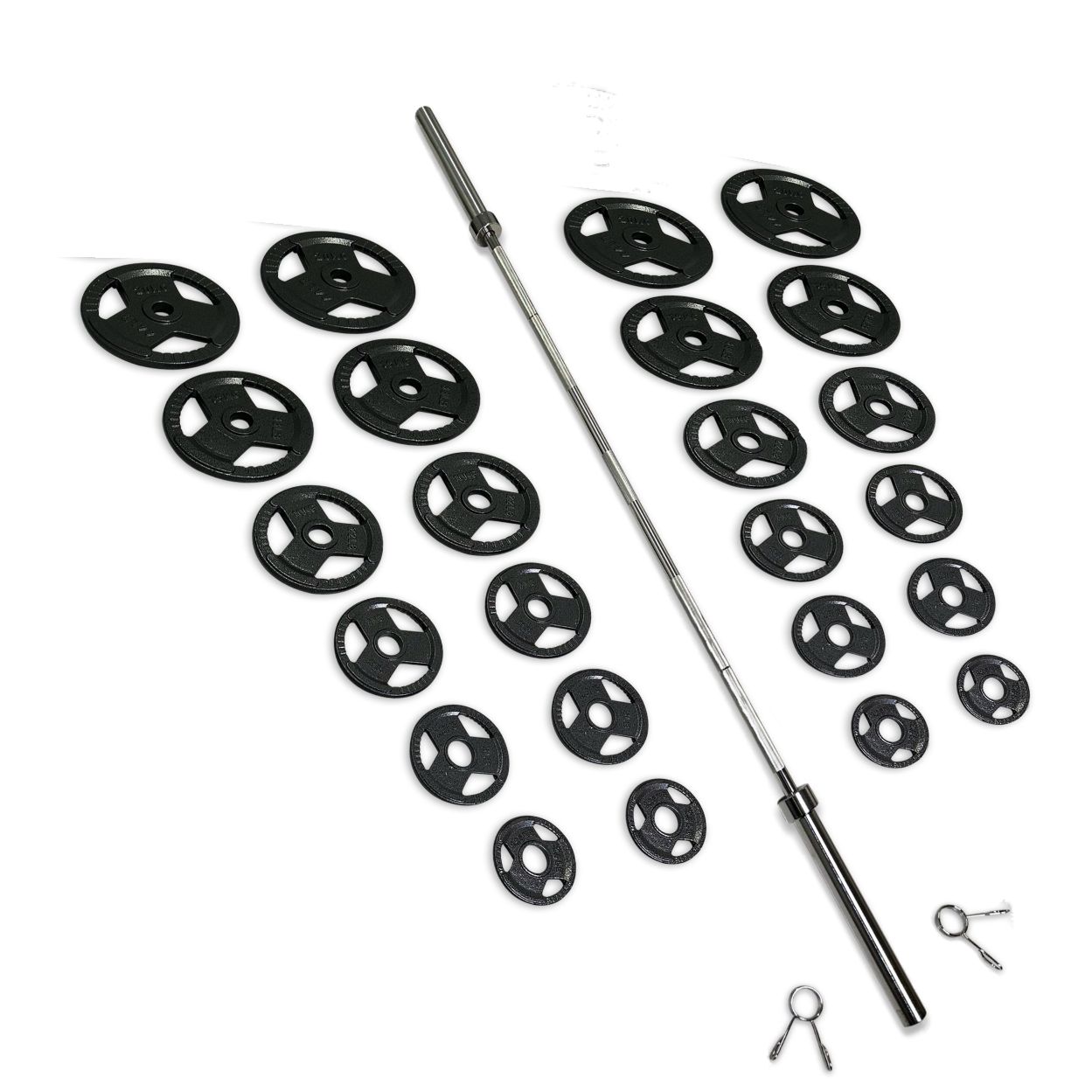 235kg Cast Iron Tri-Grip Barbell Set
