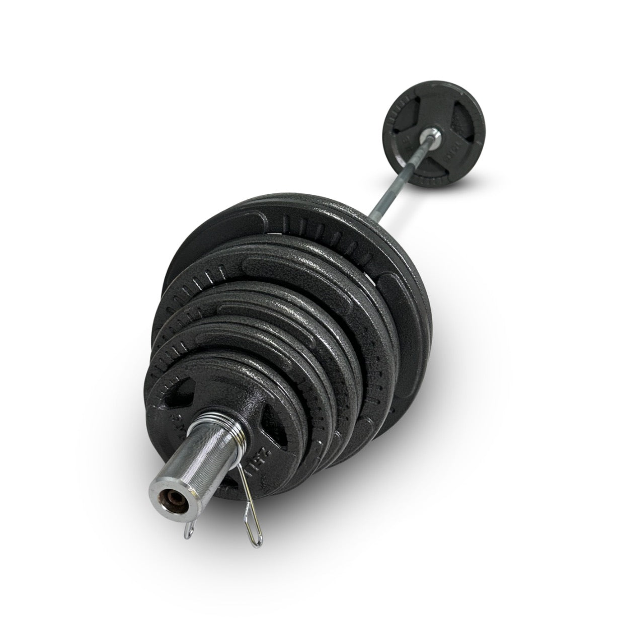 95kg Cast Iron Tri-Grip Barbell Set