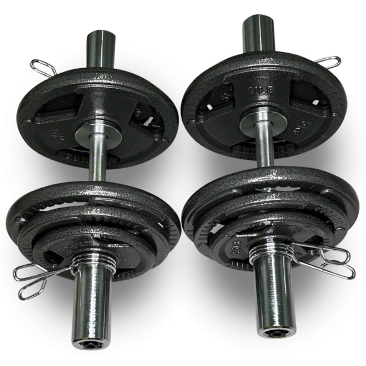 2x 25kg Olympic 2” Adjustable Dumbbells Set