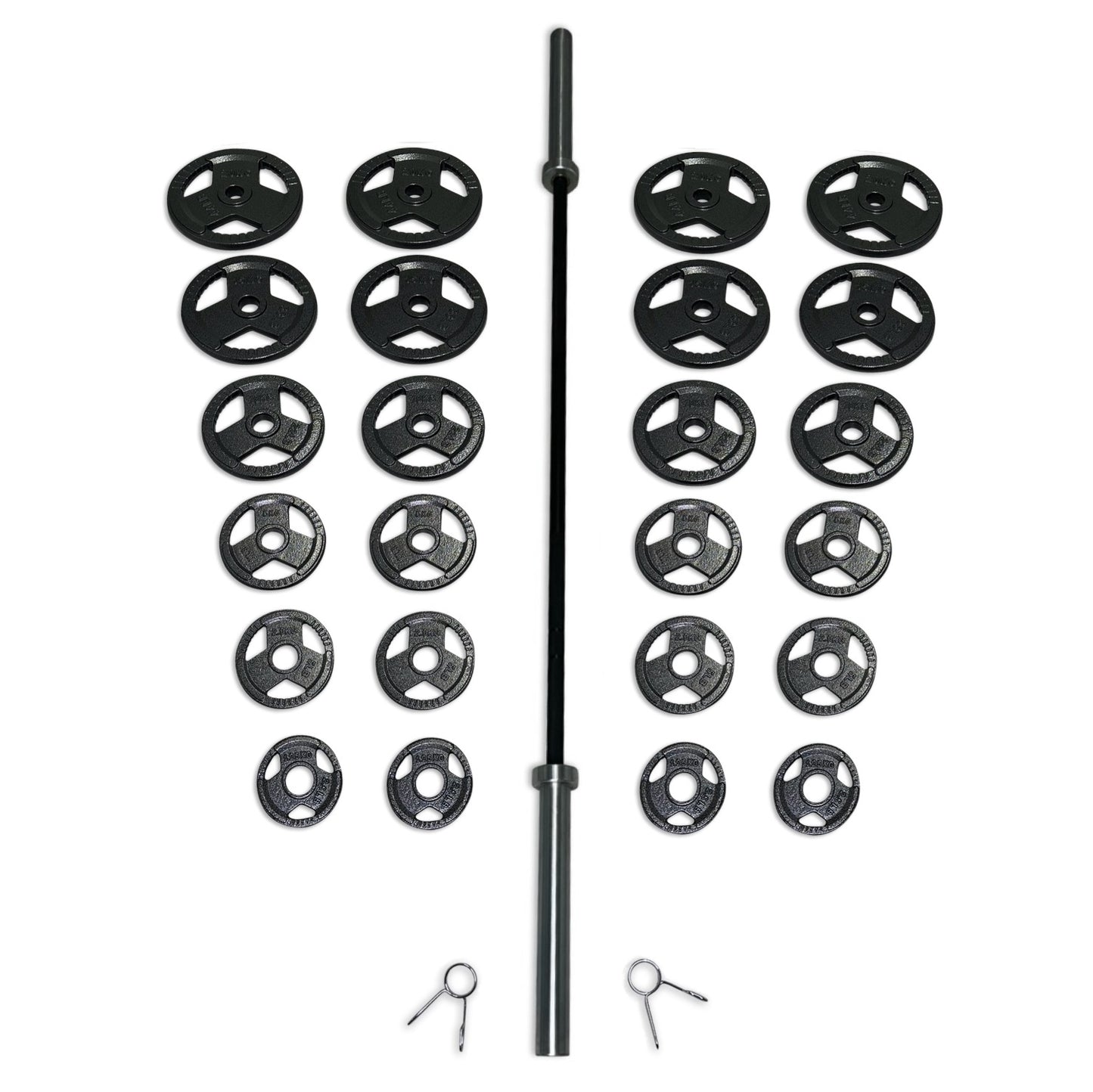 235kg Cast Iron Tri-Grip Barbell Set