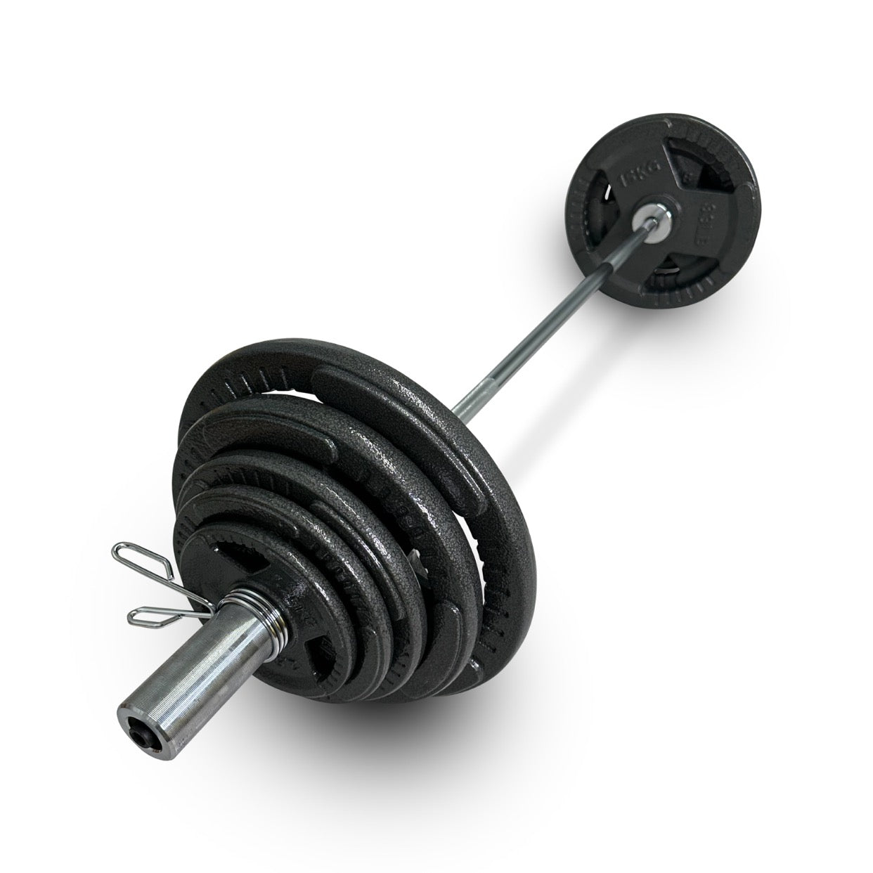 75-87.5kg Cast Iron Tri-Grip Barbell Set