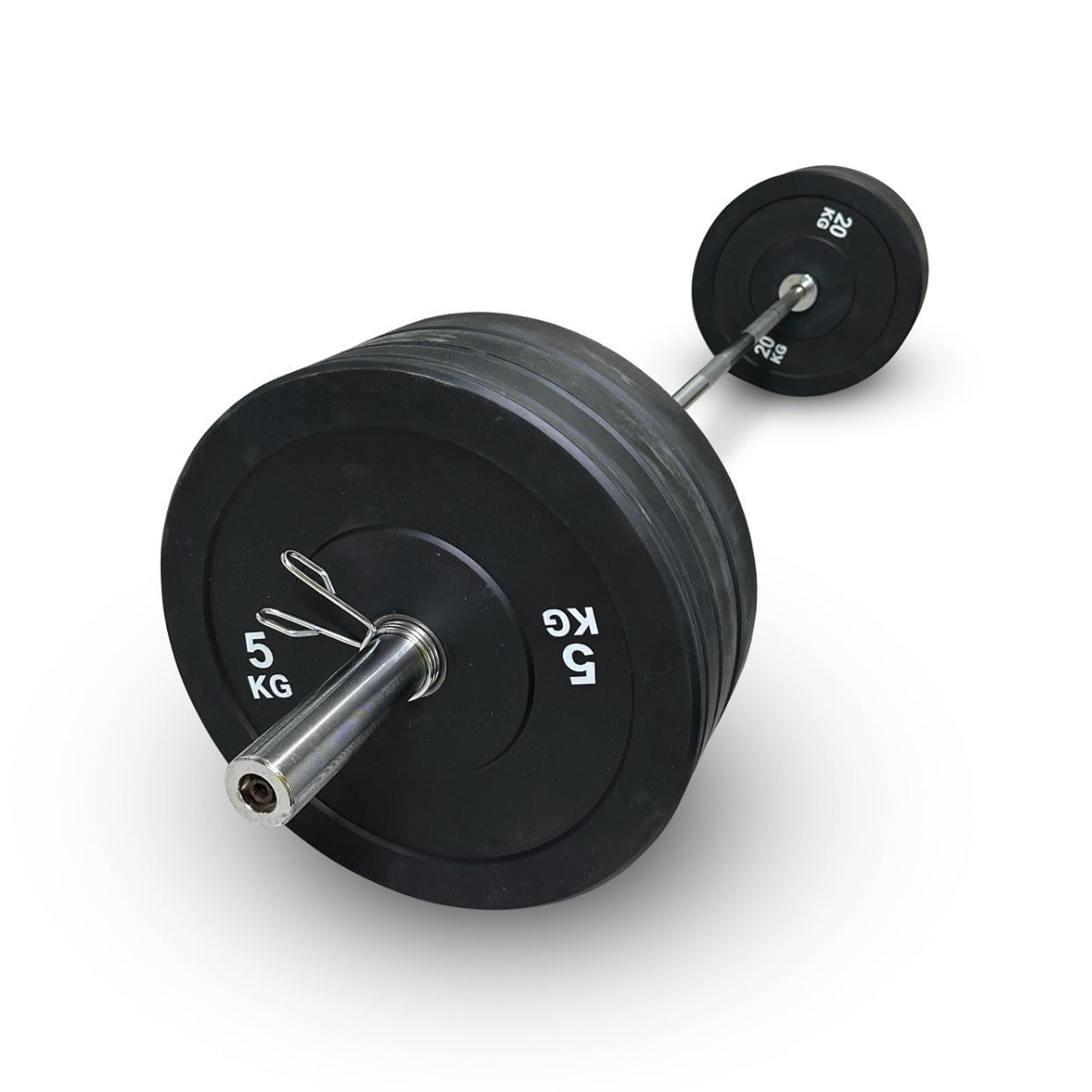 108-120kg Bumper Barbell Set