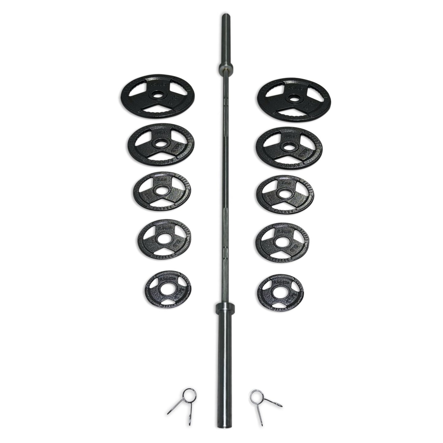 75-87.5kg Cast Iron Tri-Grip Barbell Set