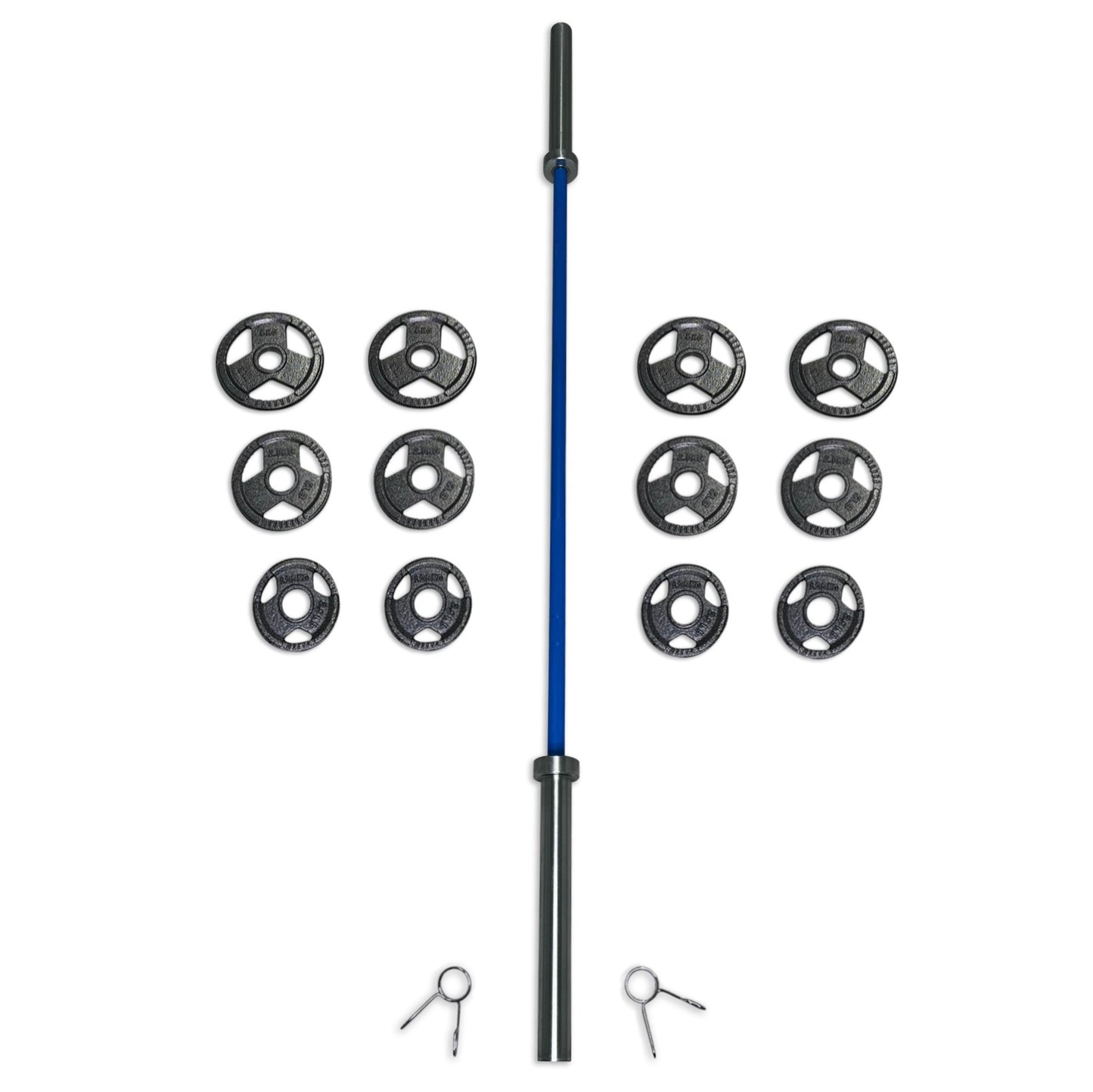 43-55kg Cast Iron Tri-Grip Barbell Set