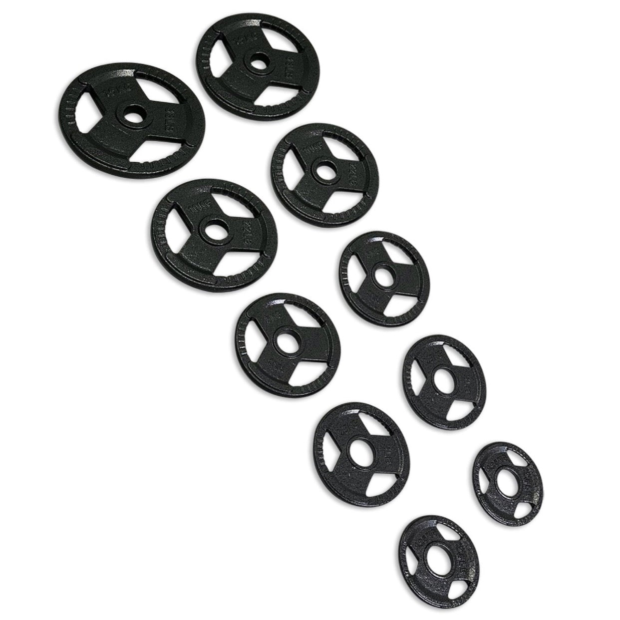 67.5kg Cast Iron Tri-Grip Plates Set