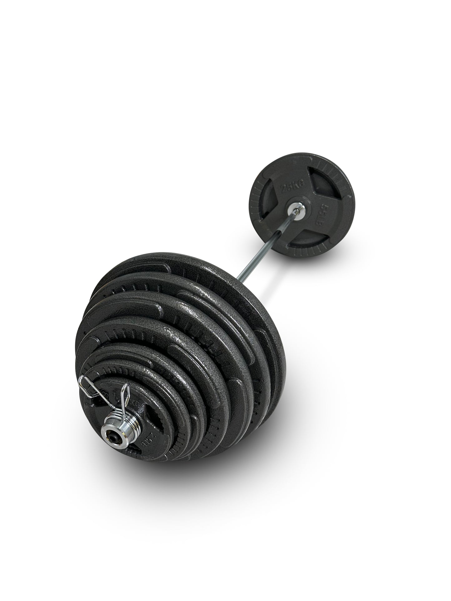 165-177.5kg Cast Iron Tri-Grip Barbell Set