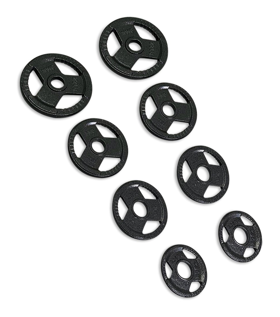 37.5kg Cast Iron Tri-Grip Plates Set