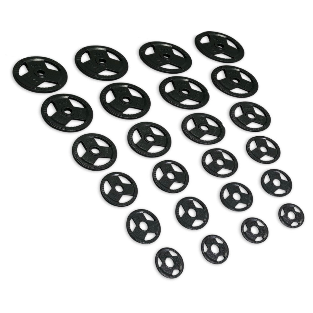 215kg Cast Iron Tri-Grip Plates Set