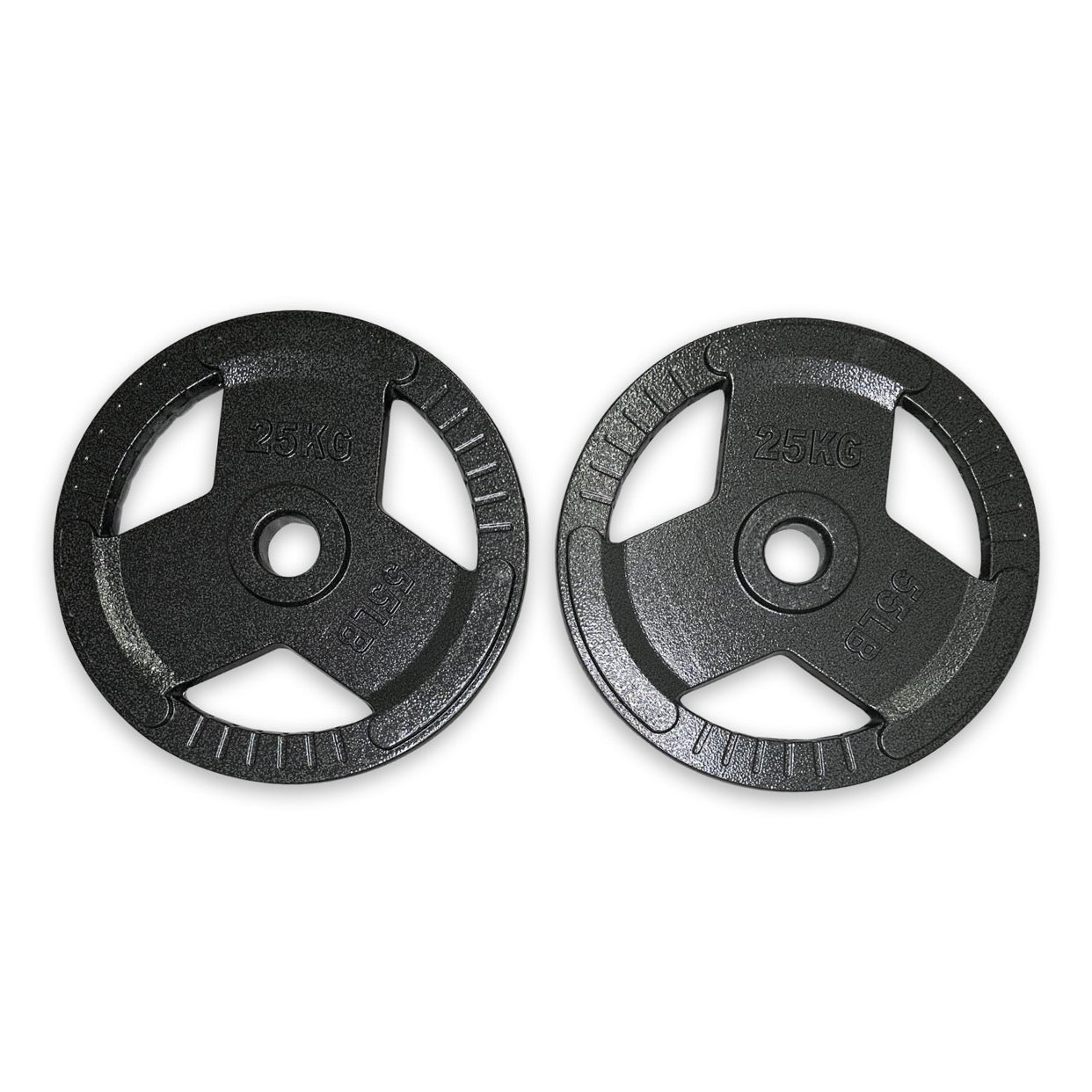 2x 25kg Cast Iron Tri-Grip Plates