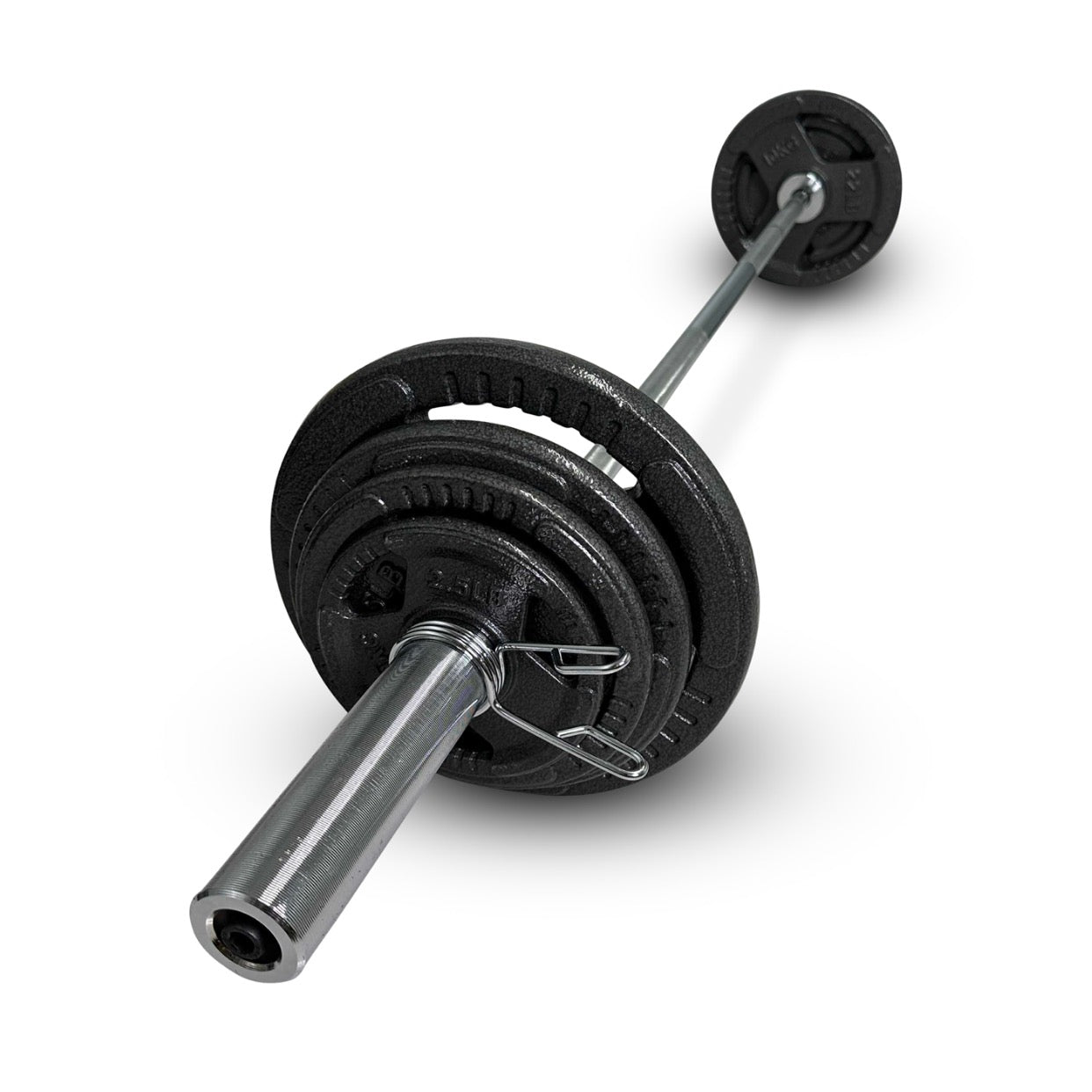 45-57.5kg Cast Iron Tri-Grip Barbell Set