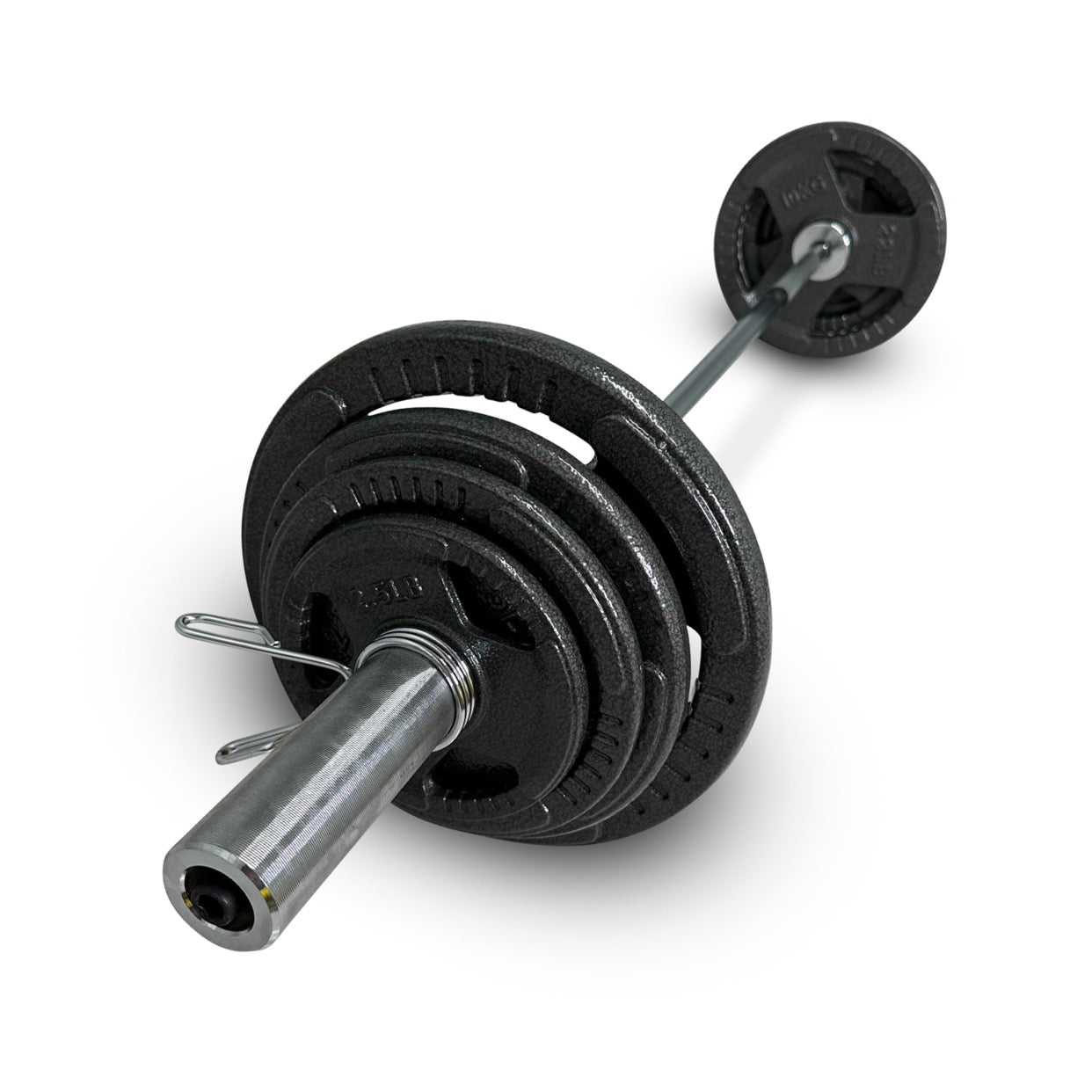45-57.5kg Cast Iron Tri-Grip Barbell Set