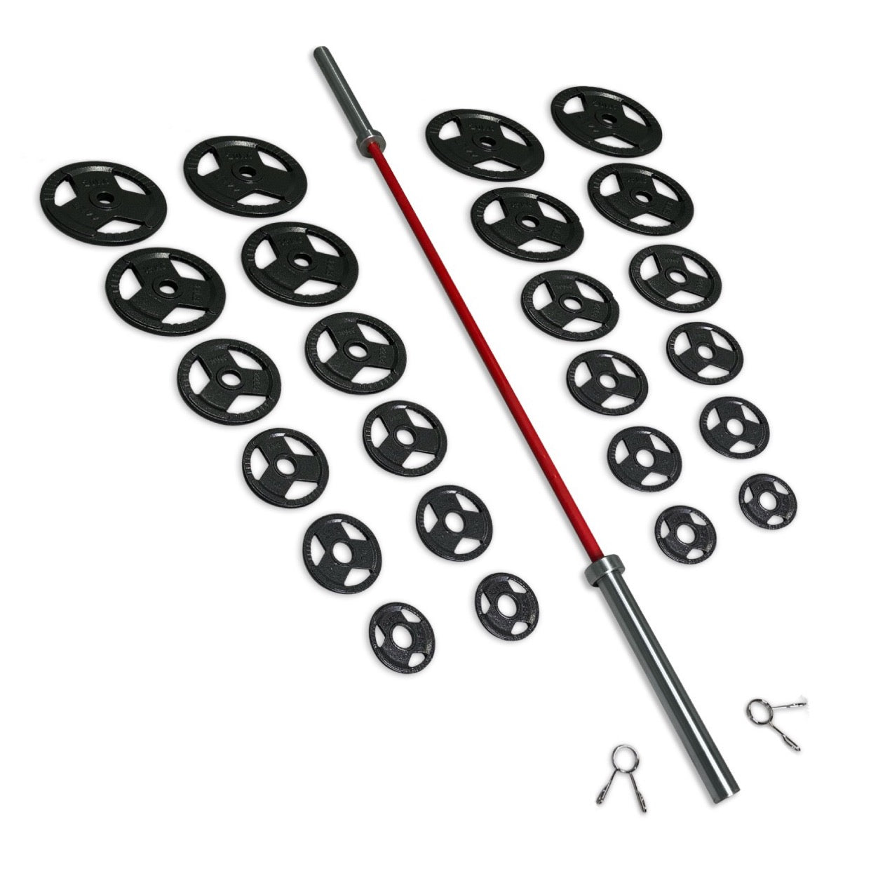 235kg Cast Iron Tri-Grip Barbell Set