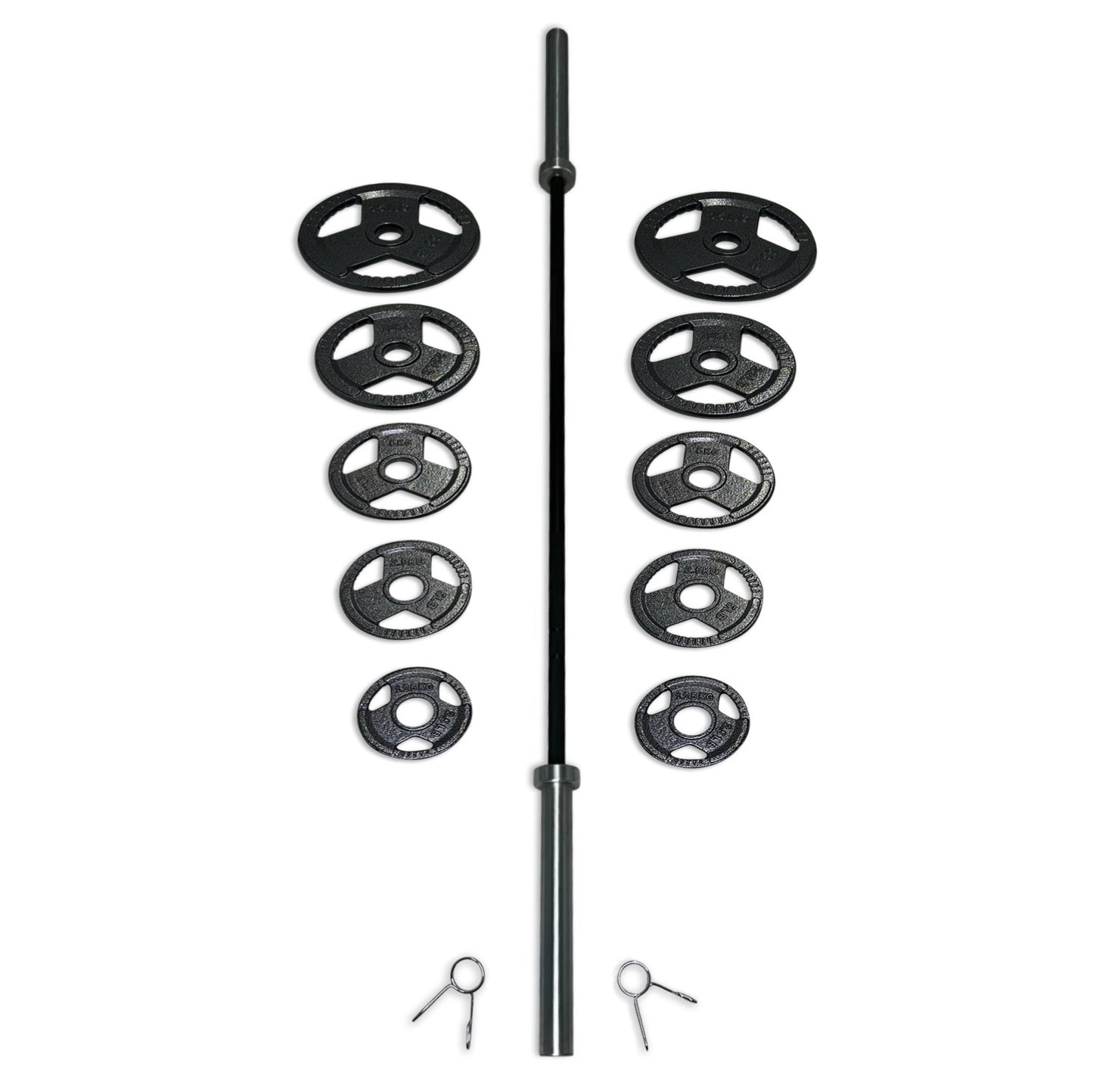 75-87.5kg Cast Iron Tri-Grip Barbell Set