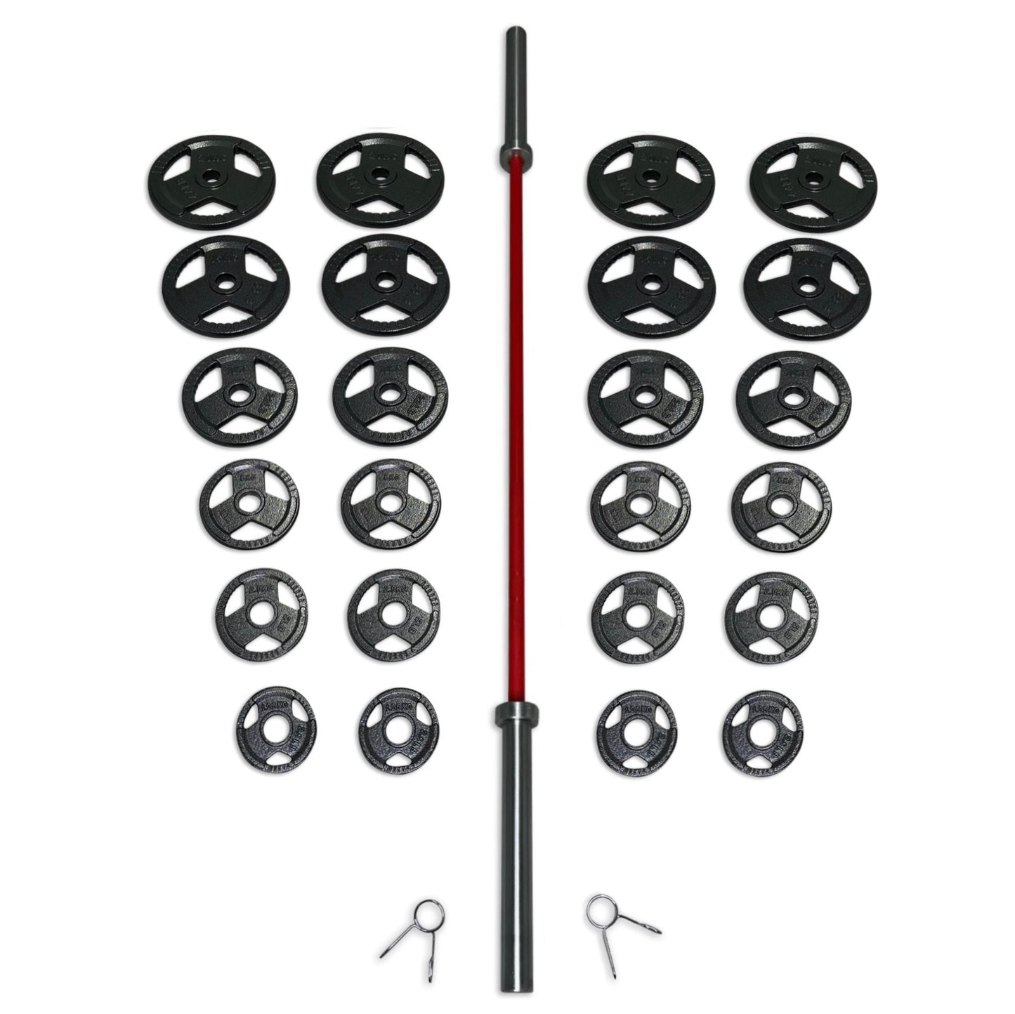 235kg Cast Iron Tri-Grip Barbell Set