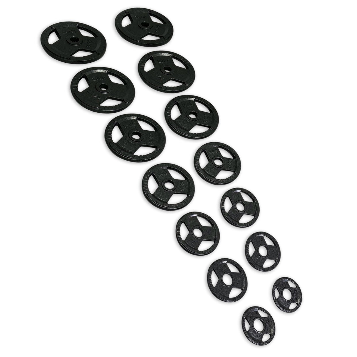 157.5kg Cast Iron Tri-Grip Plates Set