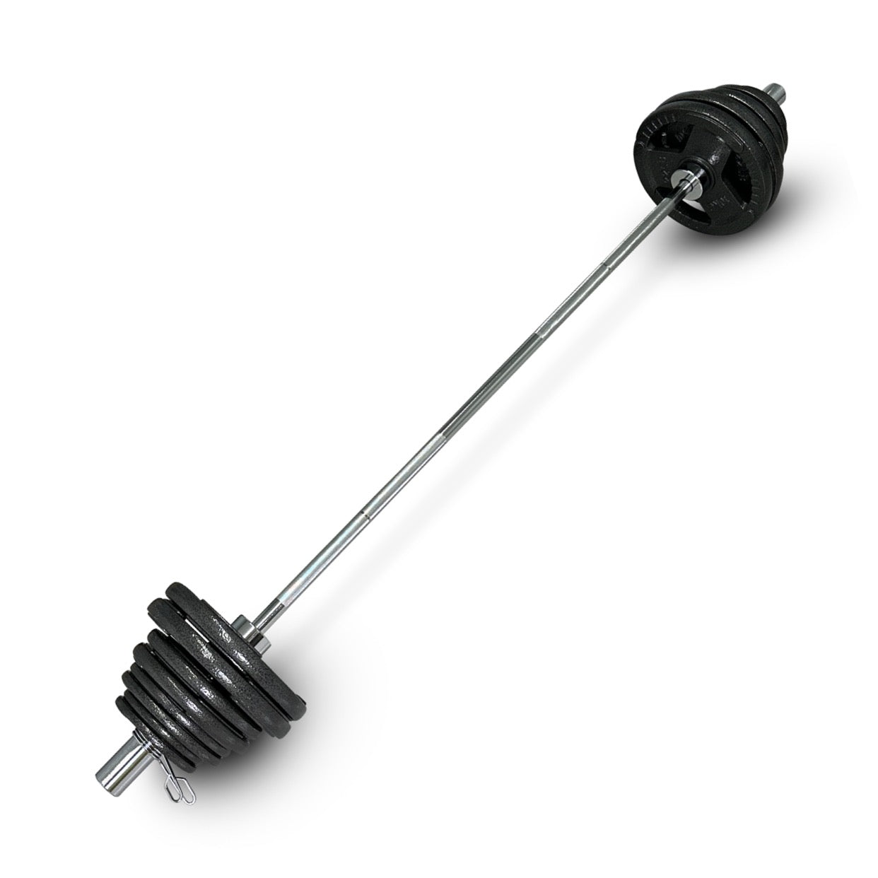 43-55kg Cast Iron Tri-Grip Barbell Set