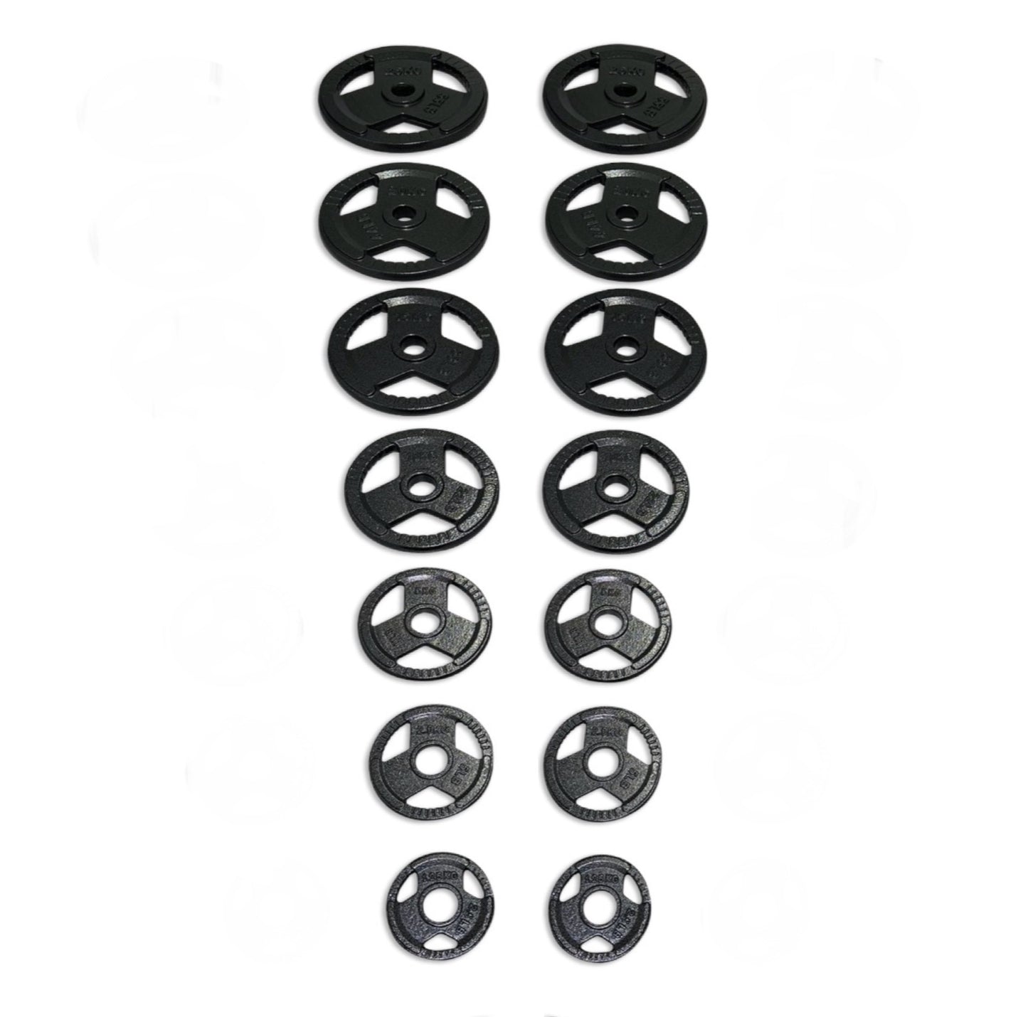 157.5kg Cast Iron Tri-Grip Plates Set
