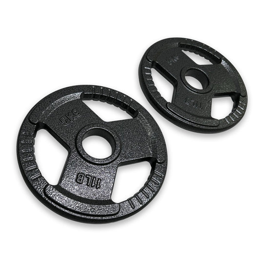2x 5kg Cast Iron Tri-Grip Plates