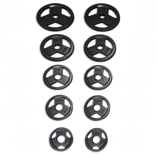 67.5kg Cast Iron Tri-Grip Plates Set