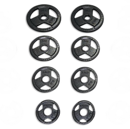 37.5kg Cast Iron Tri-Grip Plates Set