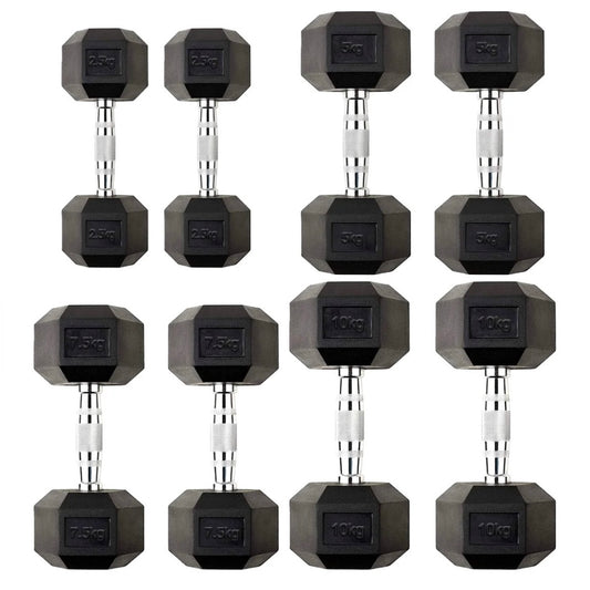 2.5kg-10kg Hex Dumbbell Set (2.5kg increments)